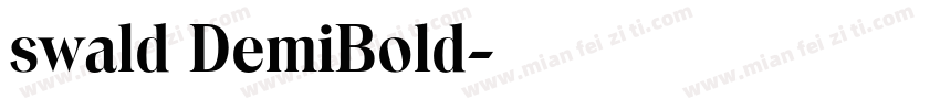 swald DemiBold字体转换